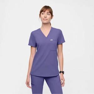 Figs light purple scrub top